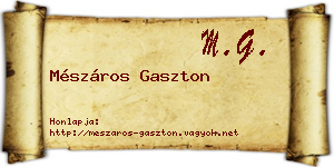 Mészáros Gaszton névjegykártya